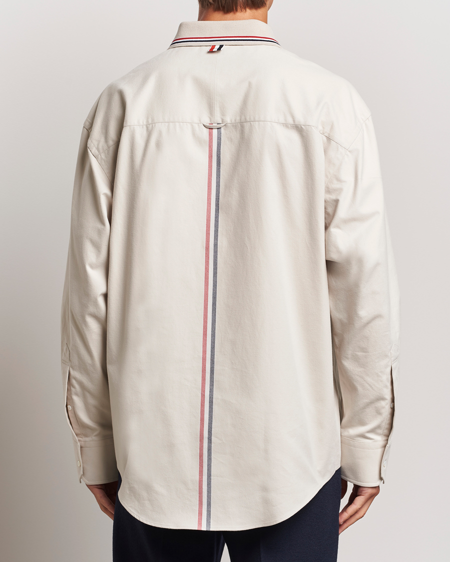 Herren | Hemden | Thom Browne | Knit Collar Flannel Overshirt Off White