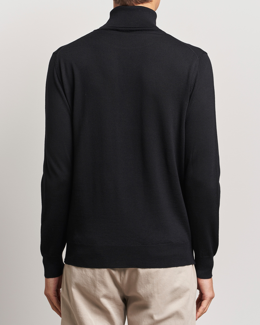 Herren | Pullover | Morgano | Extra Fine Merino Wool Rollneck Black