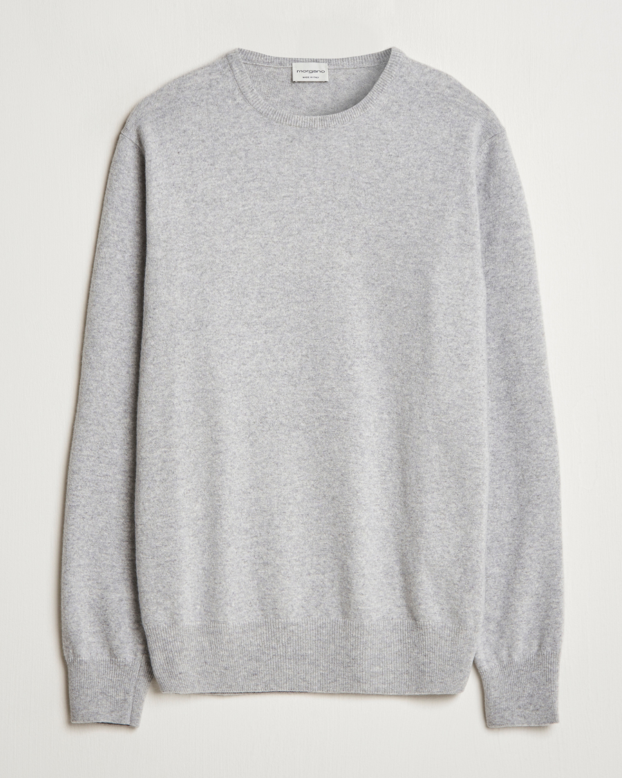 Herren | Pullover | Morgano | Wool/Cashmere Crewneck Mid Grey