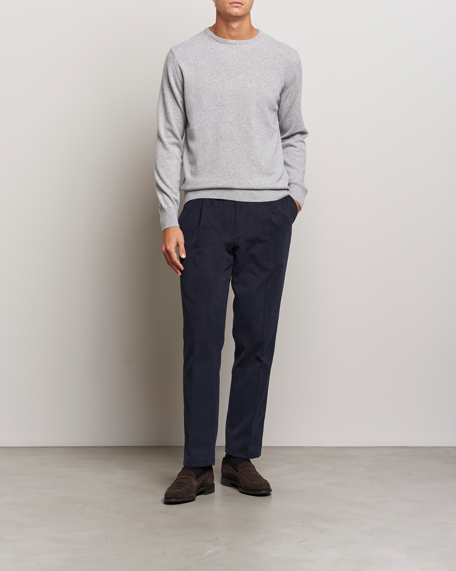 Herren | Pullover | Morgano | Wool/Cashmere Crewneck Mid Grey
