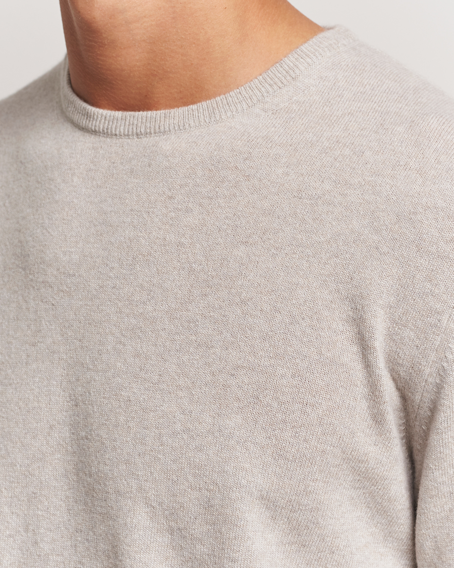Herren | Pullover | Morgano | Wool/Cashmere Crewneck Beige