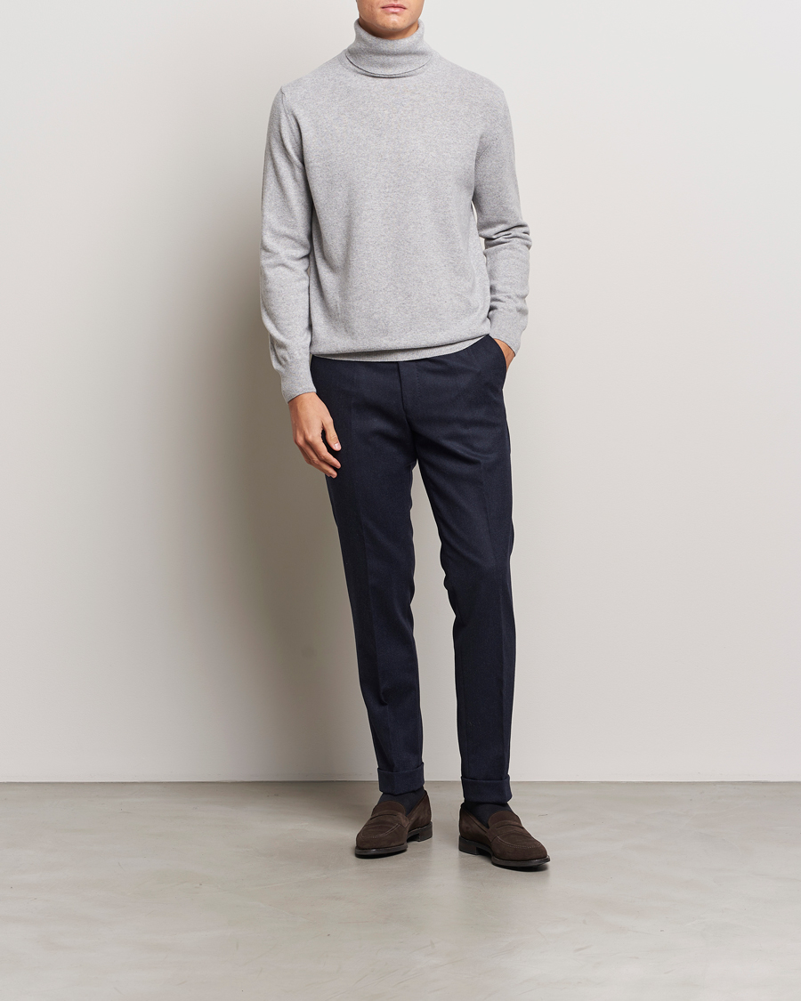 Herren | Pullover | Morgano | Wool/Cashmere Rollneck Mid Grey