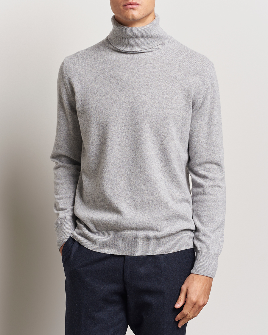 Herren | Pullover | Morgano | Wool/Cashmere Rollneck Mid Grey
