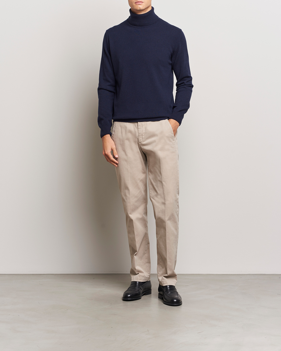 Herren | Pullover | Morgano | Wool/Cashmere Rollneck Navy