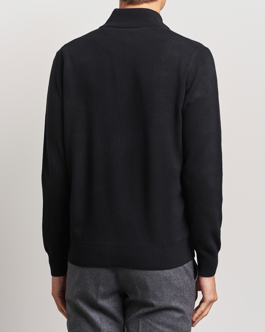 Herren | Pullover | Morgano | Wool/Cashmere Half-Zip Black