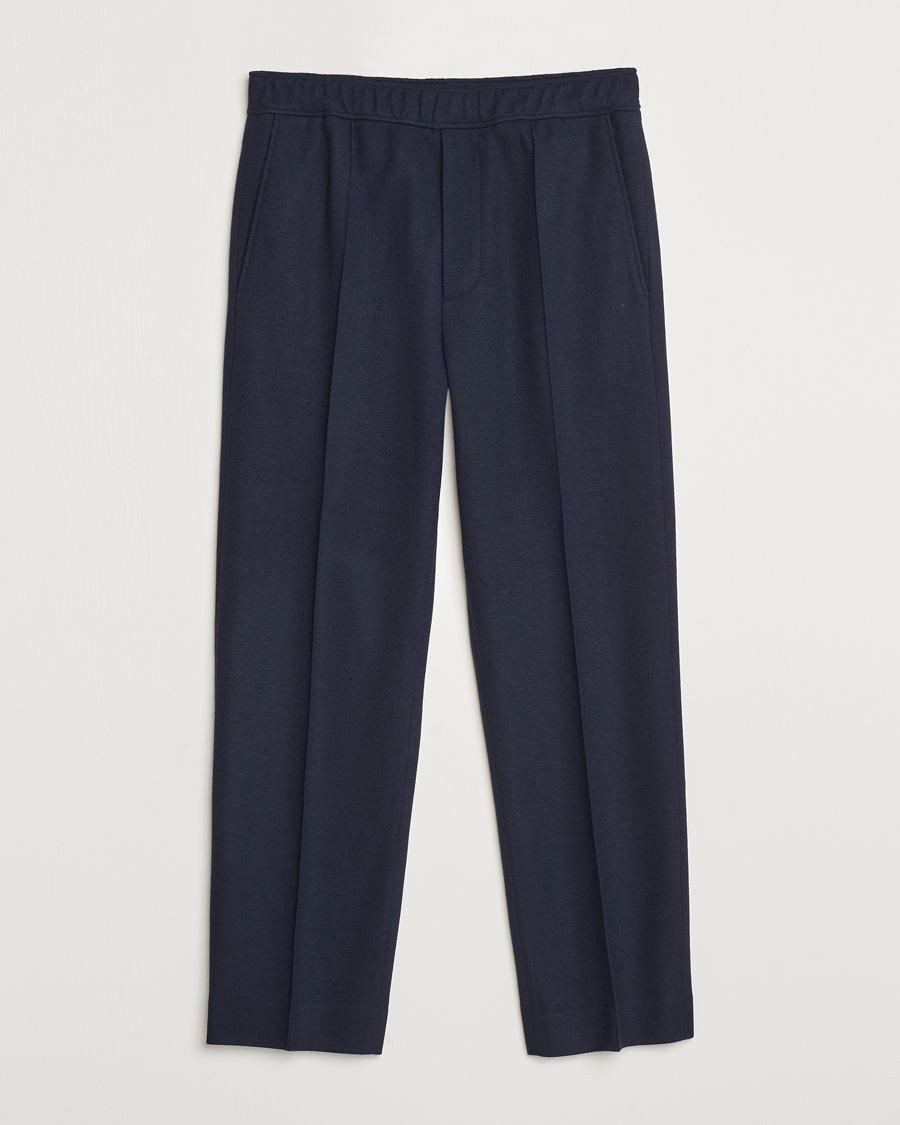 Herren | Hosen | Lanvin | Wool Drawstring Trousers Navy