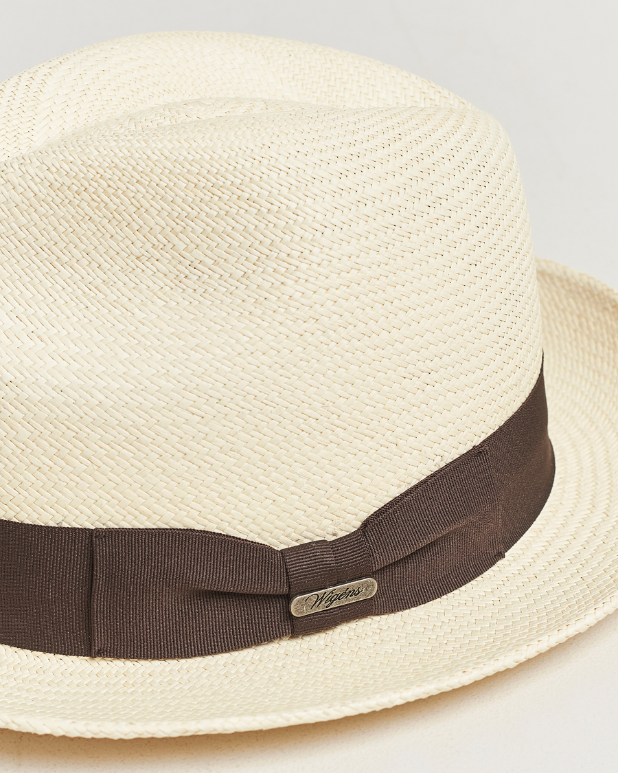 Herren | Wigéns Trilby Panama Hat White/Dark Brown | Wigéns | Trilby Panama Hat White/Dark Brown