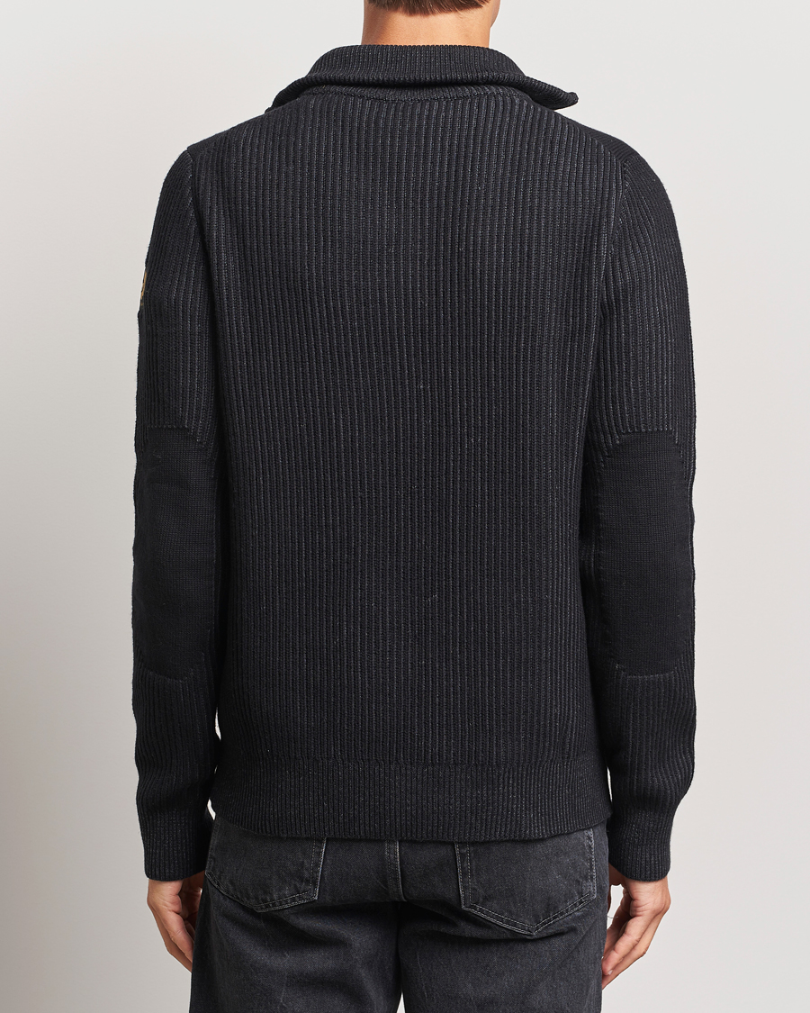 Herren | Pullover | Belstaff | Stanley Cotton/Wool Quarter Zip Black