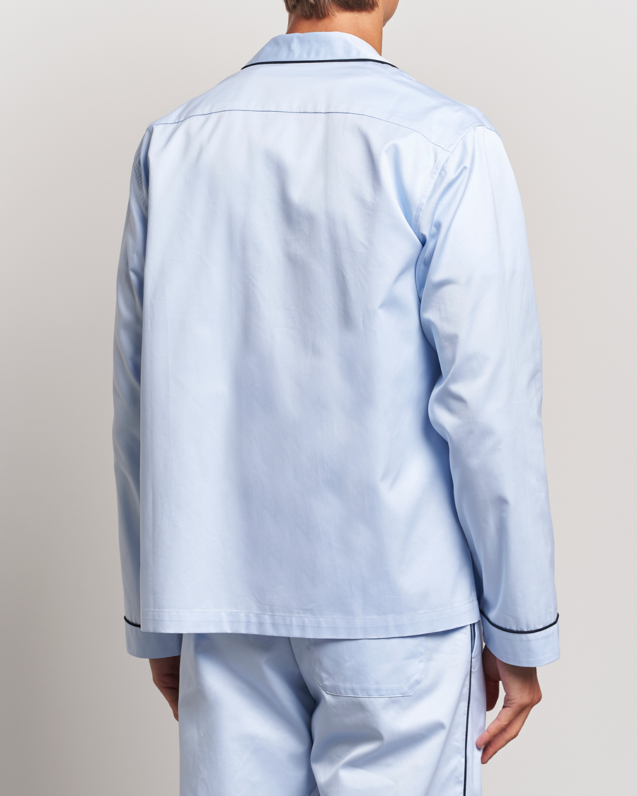 Herren | Schlafanzüge & Bademäntel | Tekla | Sateen Pyjama Shirt Bellhop Blue