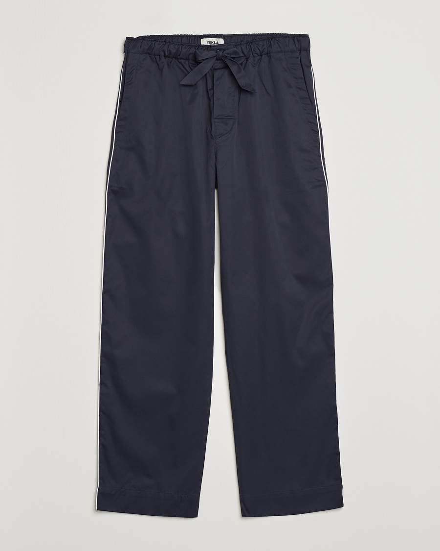 Herren | Schlafanzüge & Bademäntel | Tekla | Sateen Pyjama Pants Chelsea Navy
