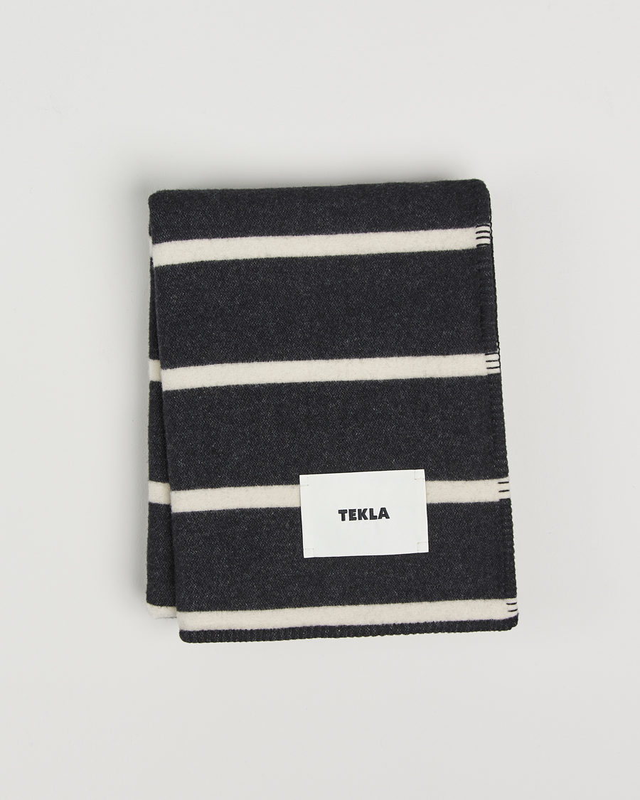 Herren | Textilien | Tekla | Lambswool Blanket Starling Stripes