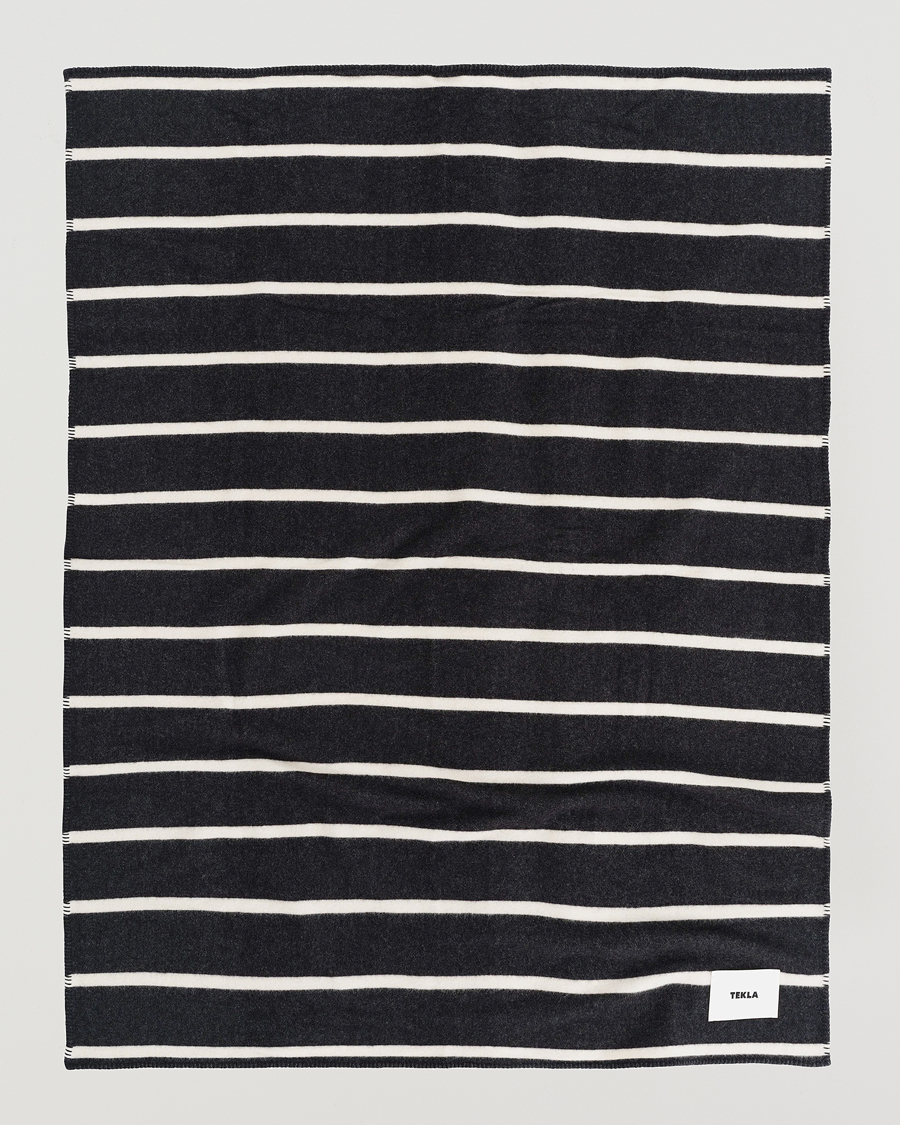 Herren | Tekla Lambswool Blanket Starling Stripes | Tekla | Lambswool Blanket Starling Stripes