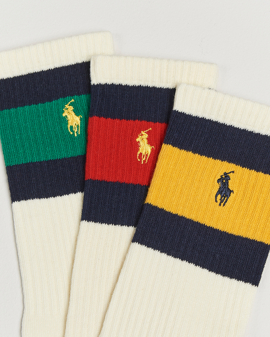 Herren | Unterwäsche | Polo Ralph Lauren | 3-Pack Sport Stripe Socks White