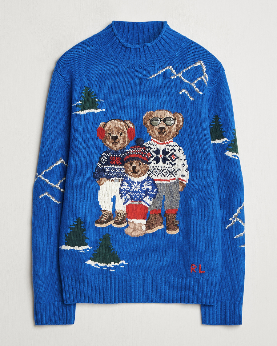 Herren | Pullover | Polo Ralph Lauren | Family Bear Knitted Polo Heritage Royal