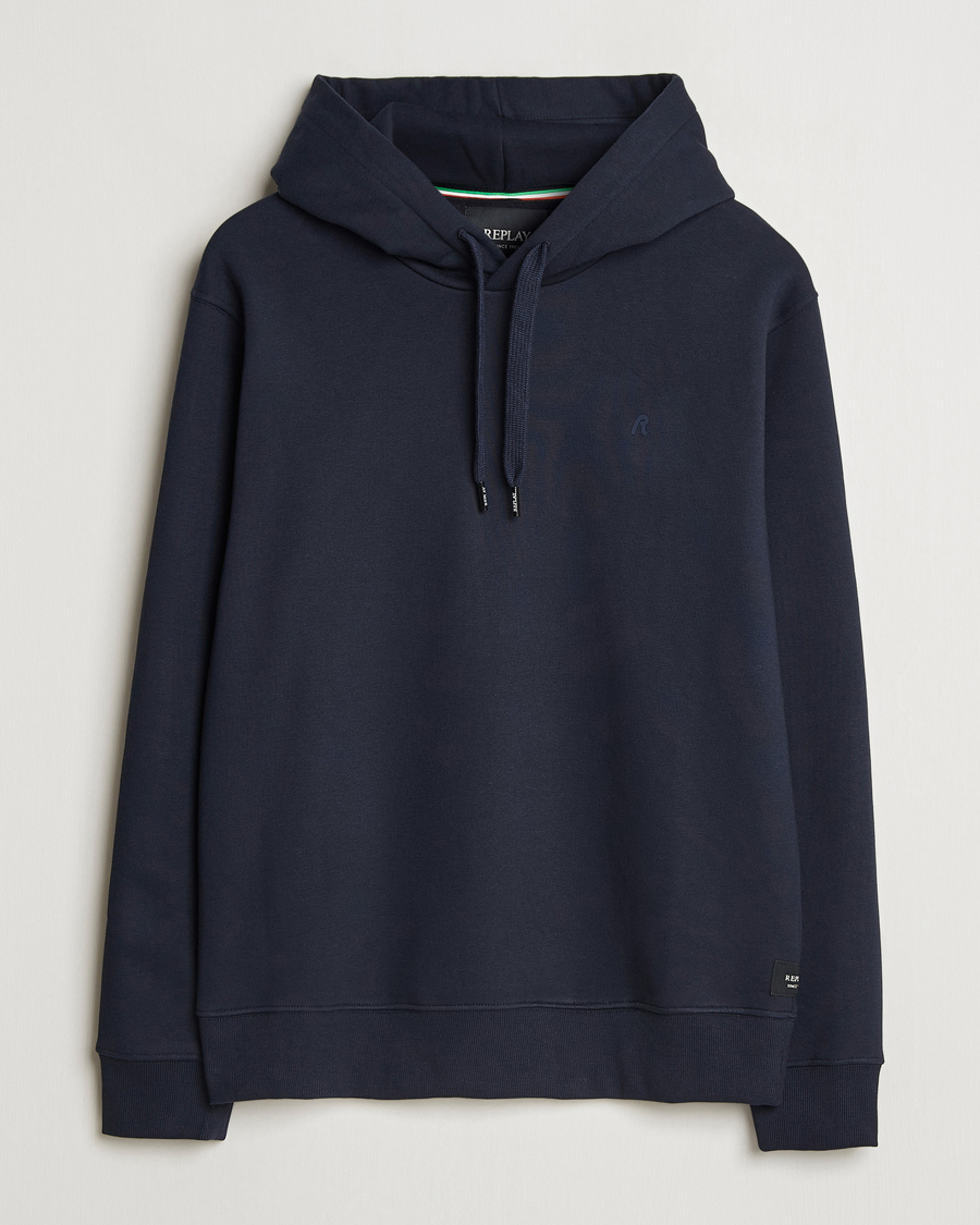 Herren | Pullover | Replay | Tonal Logo Hoodie Navy