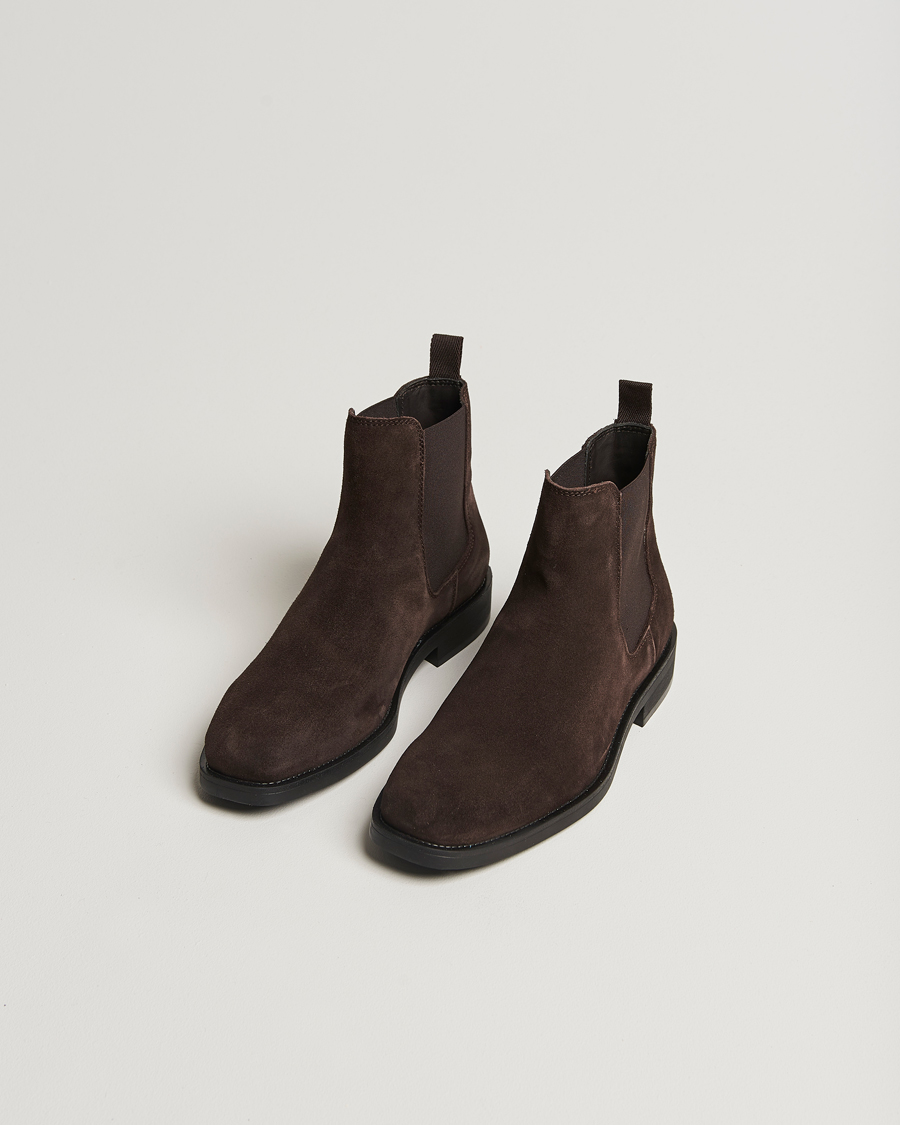 Herren | GANT Rizmood Suede Chelsea Boot Dark Brown | GANT | Rizmood Suede Chelsea Boot Dark Brown