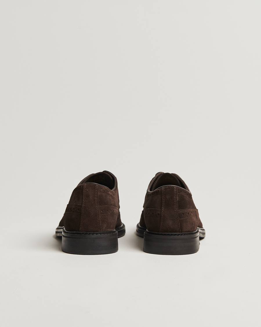 Herren | GANT Bidford Suede Brogues Ebony Brown | GANT | Bidford Suede Brogues Ebony Brown