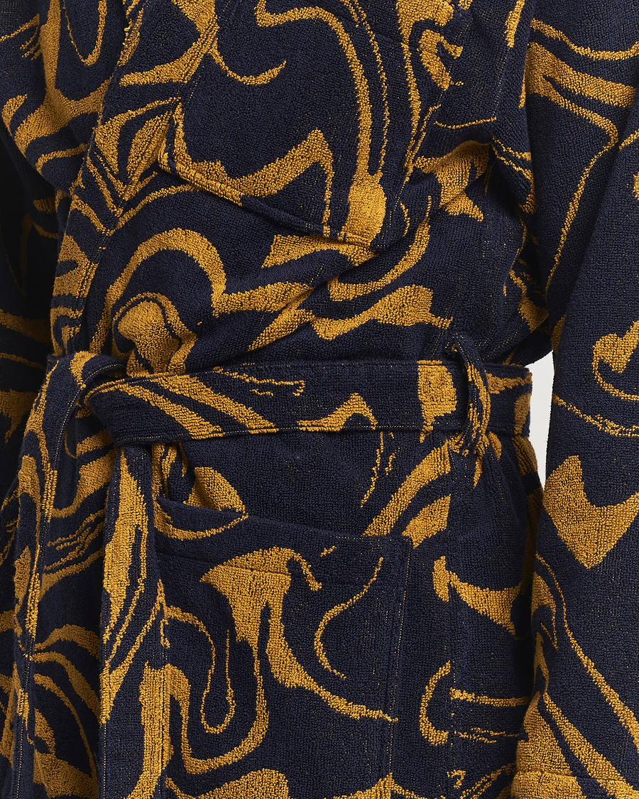 Herren | Schlafanzüge & Bademäntel | OAS | Marble Robe Black/Yellow