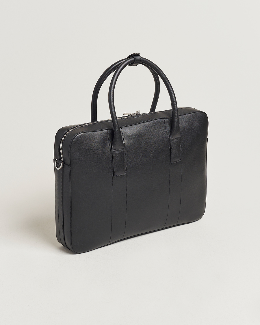 Herren | Oscar Jacobson Leather Briefcase Black | Oscar Jacobson | Leather Briefcase Black