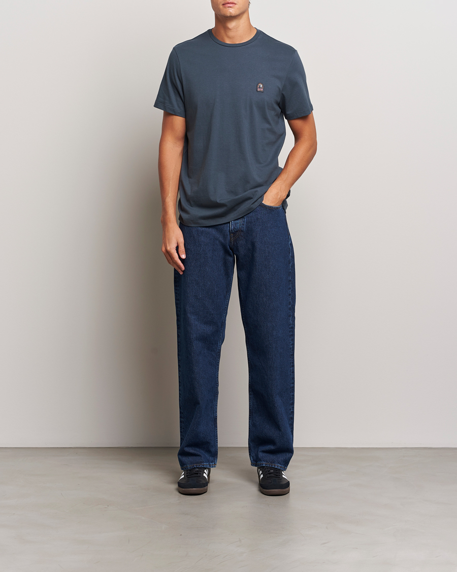 Herren | T-Shirts | Parajumpers | Basic Patch T-Shirt Dark Avio
