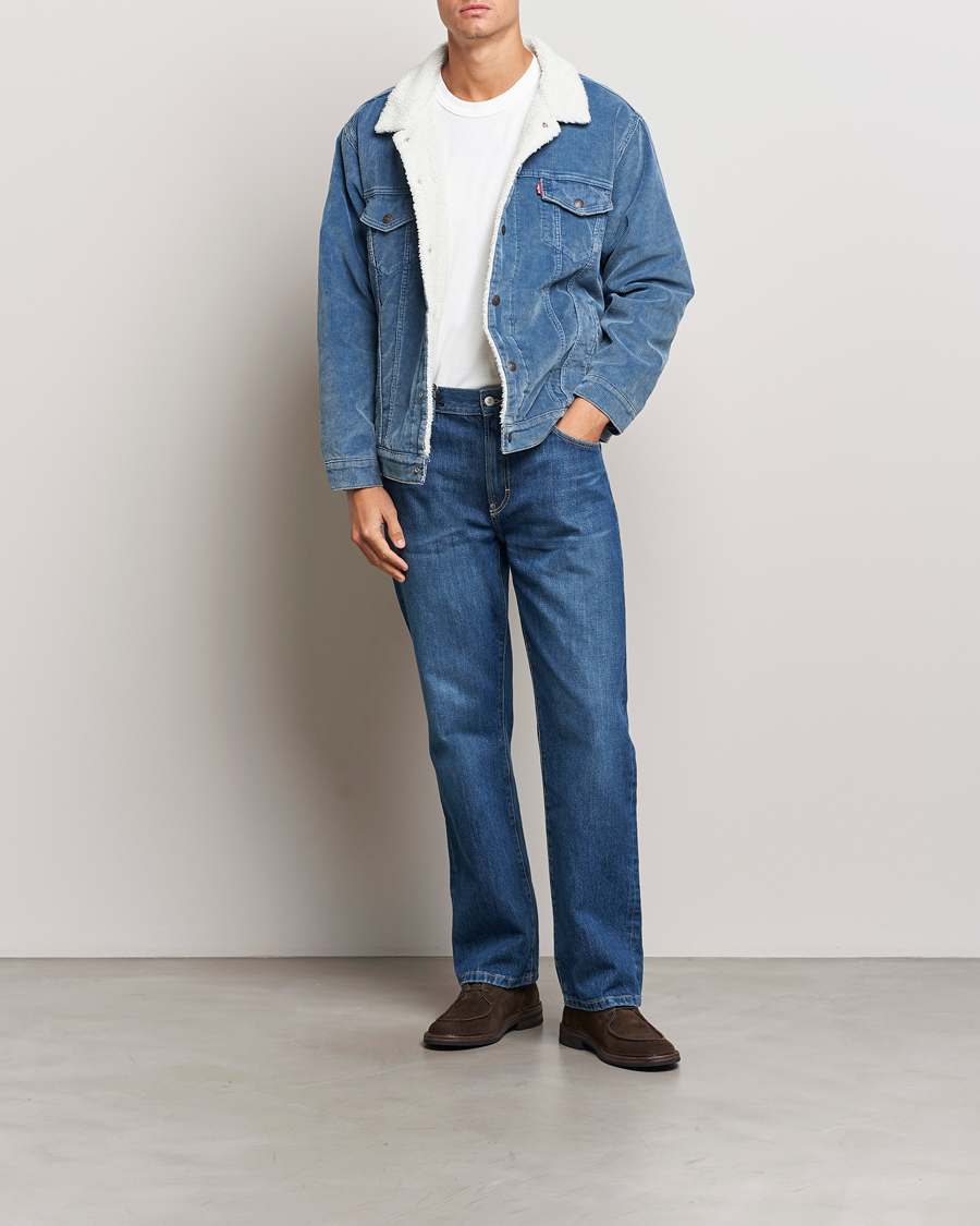 Herren | Jacken | Levi's | Relaxed Fit Sherpa Trucker Blue Spring