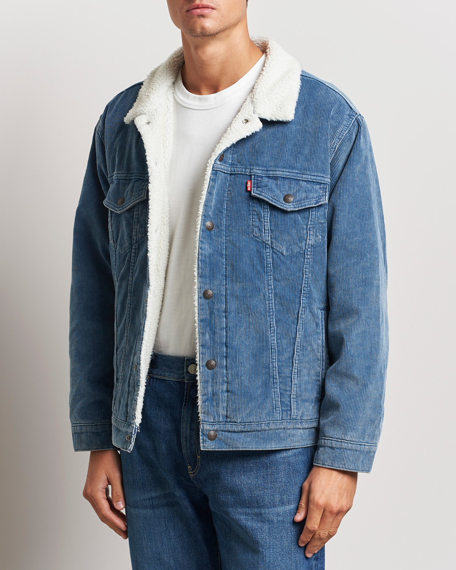 Herren | Jacken | Levi's | Relaxed Fit Sherpa Trucker Blue Spring