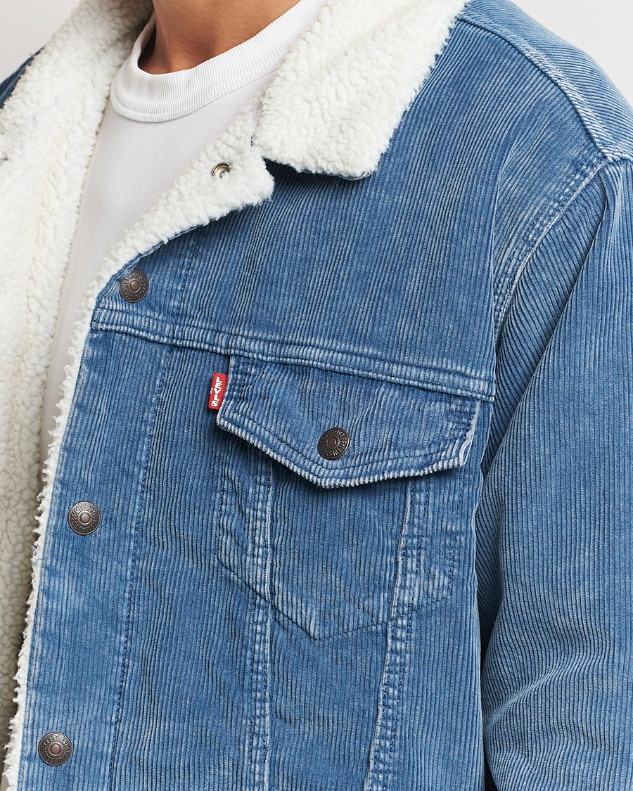 Herren | Jacken | Levi's | Relaxed Fit Sherpa Trucker Blue Spring