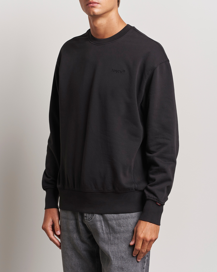 Herren | Pullover | Levi's | Garment Dyed Authentic Crew Neck Sweatshirt Black