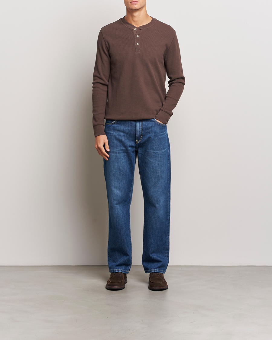Herren | Pullover | Levi's | Thermal Henley Chocolate Brown