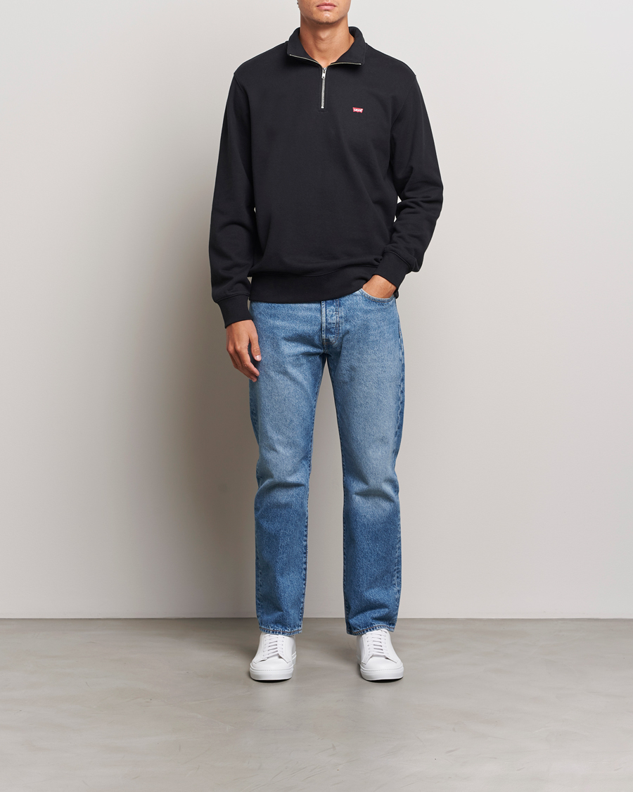 Herren | Pullover | Levi's | Original Half Zip Sweater Mineral Black