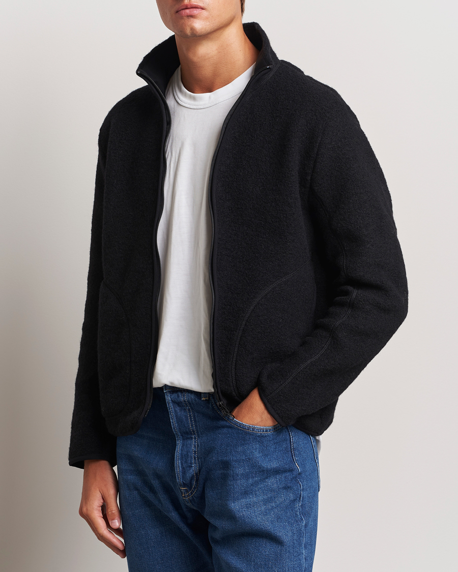 Herren | Pullover | J.Lindeberg | Dustin Wool Fleece Jacket Black