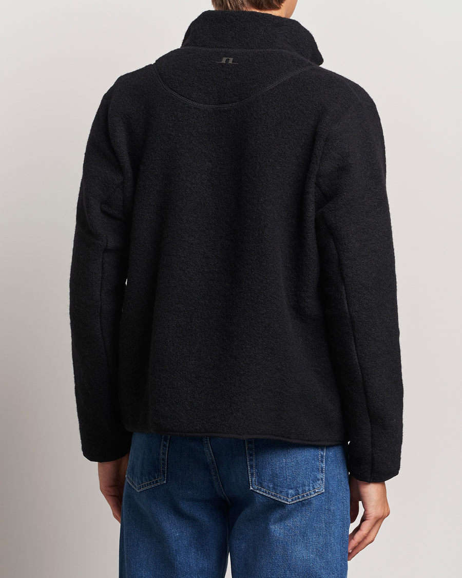 Herren | Pullover | J.Lindeberg | Dustin Wool Fleece Jacket Black