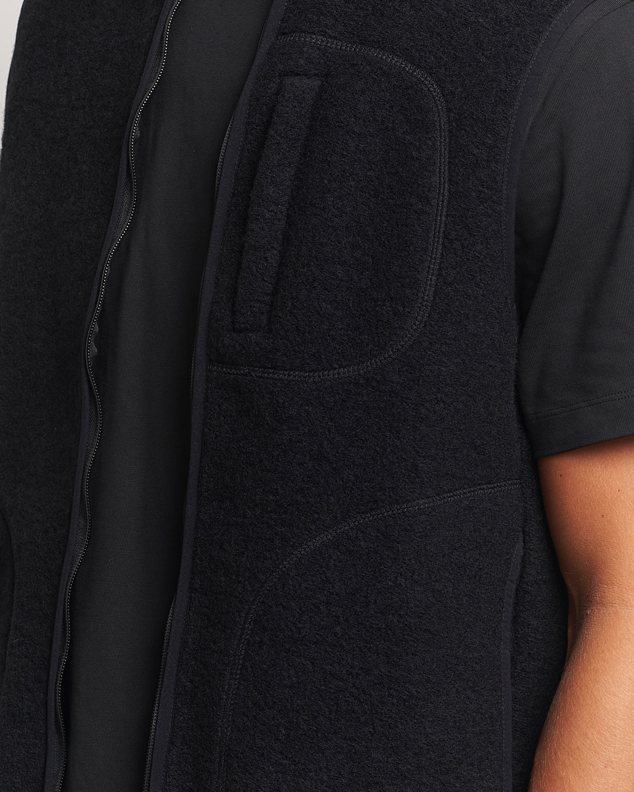 Herren | Westen | J.Lindeberg | Duncan Wool Fleece Vest Black