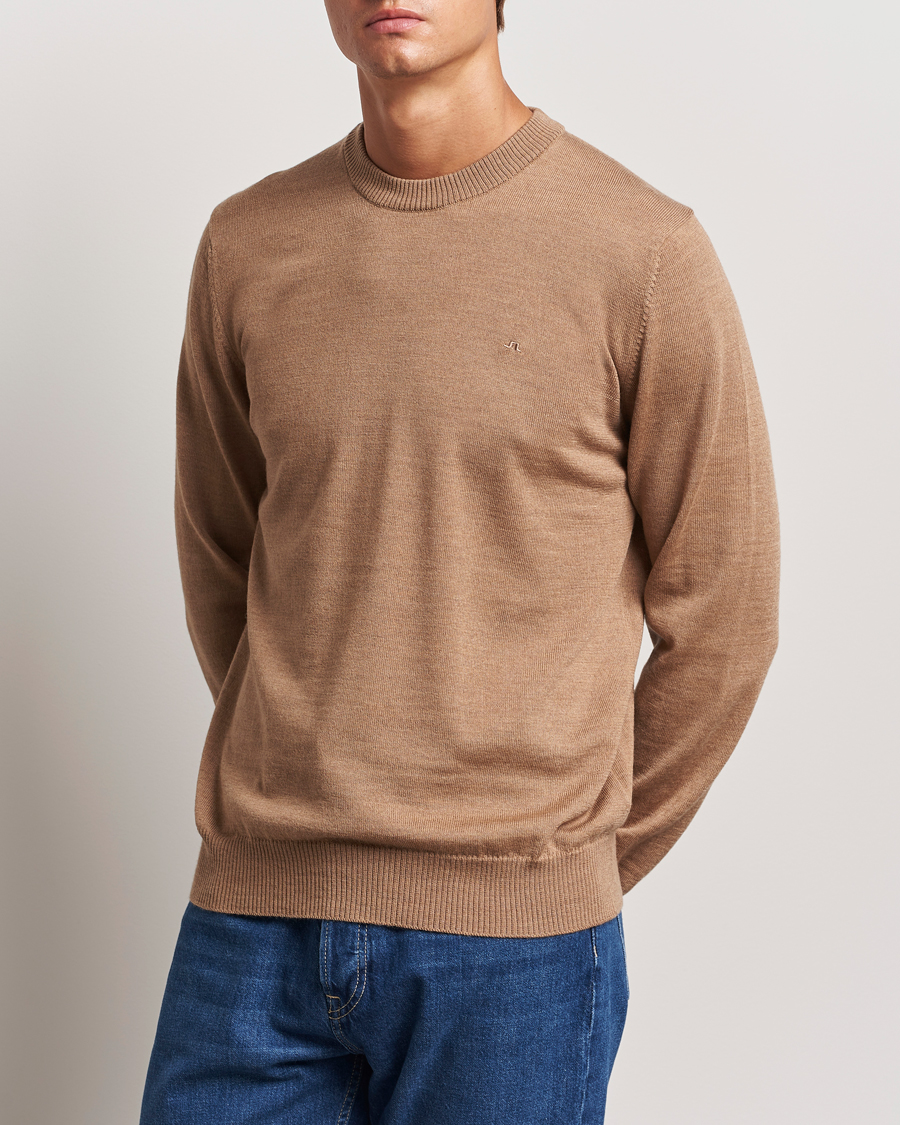 Herren | Pullover | J.Lindeberg | Keane Merino Crew Neck Sweater Tiger Brown