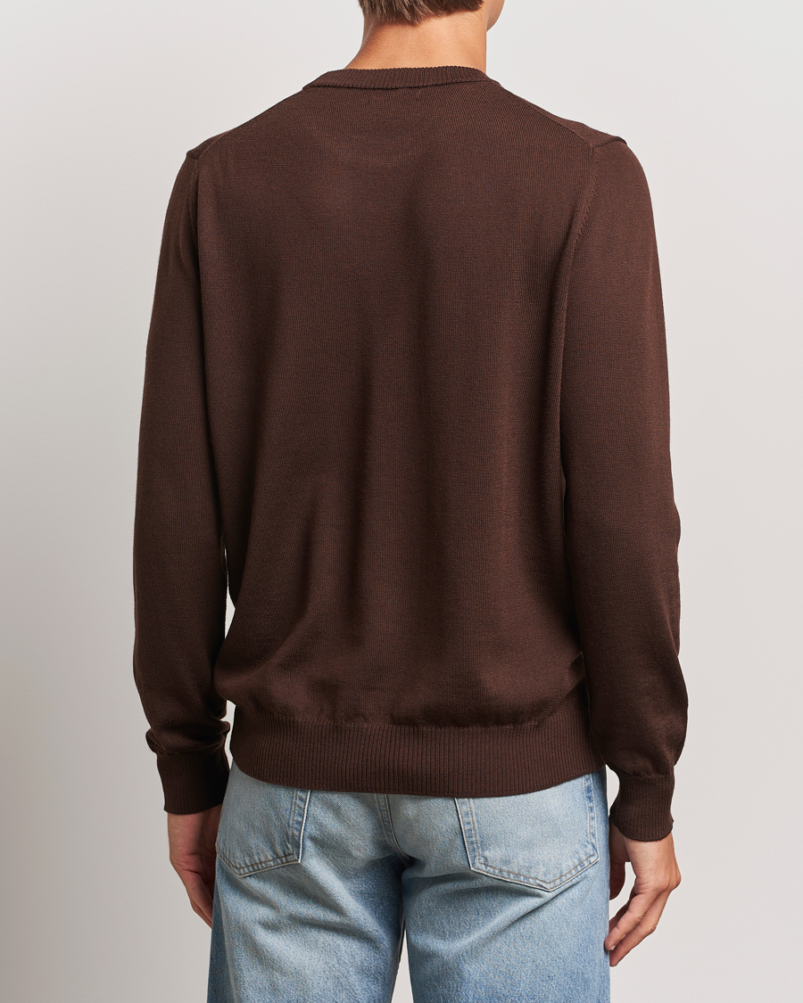 Herren | Pullover | J.Lindeberg | Keane Merino Crew Neck Sweater Bitter Chocolate