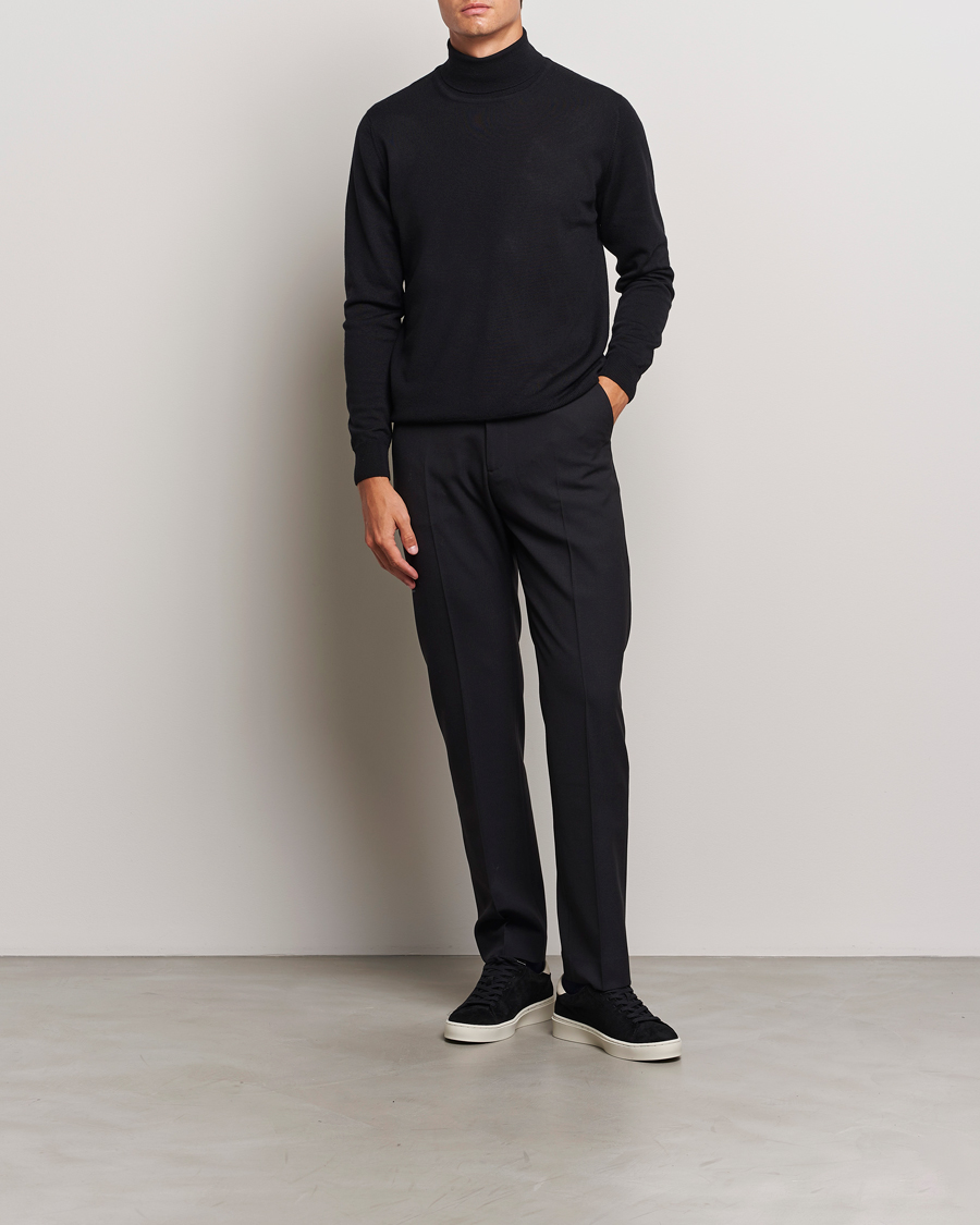 Herren | Pullover | J.Lindeberg | Kaden Merino Turtleneck Black