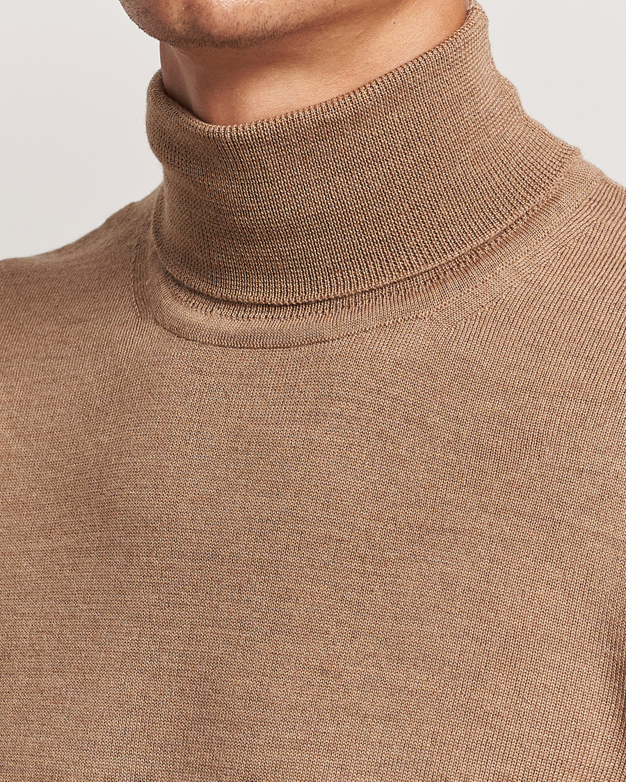 Herren | Pullover | J.Lindeberg | Kaden Merino Turtleneck Tiger Brown