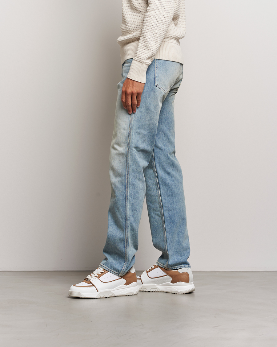 Herren | J.Lindeberg Hoop Leather Sneaker Tiger Brown | J.Lindeberg | Hoop Leather Sneaker Tiger Brown