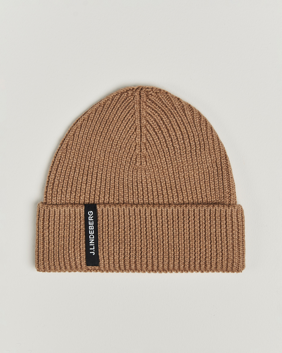 Herren | J.Lindeberg Juan Merino Beanie Tiger Brown | J.Lindeberg | Juan Merino Beanie Tiger Brown