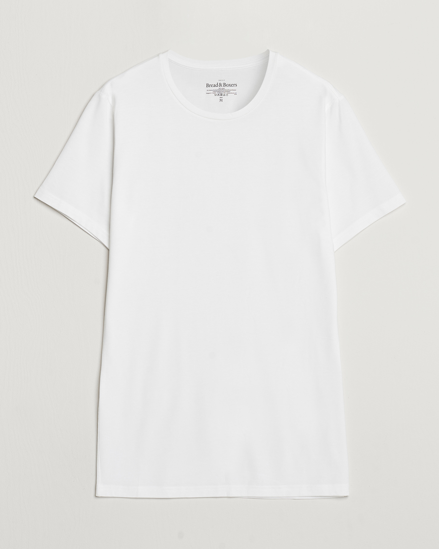 Herren | T-Shirts | Bread & Boxers | Tencel Crew Neck T-Shirt White