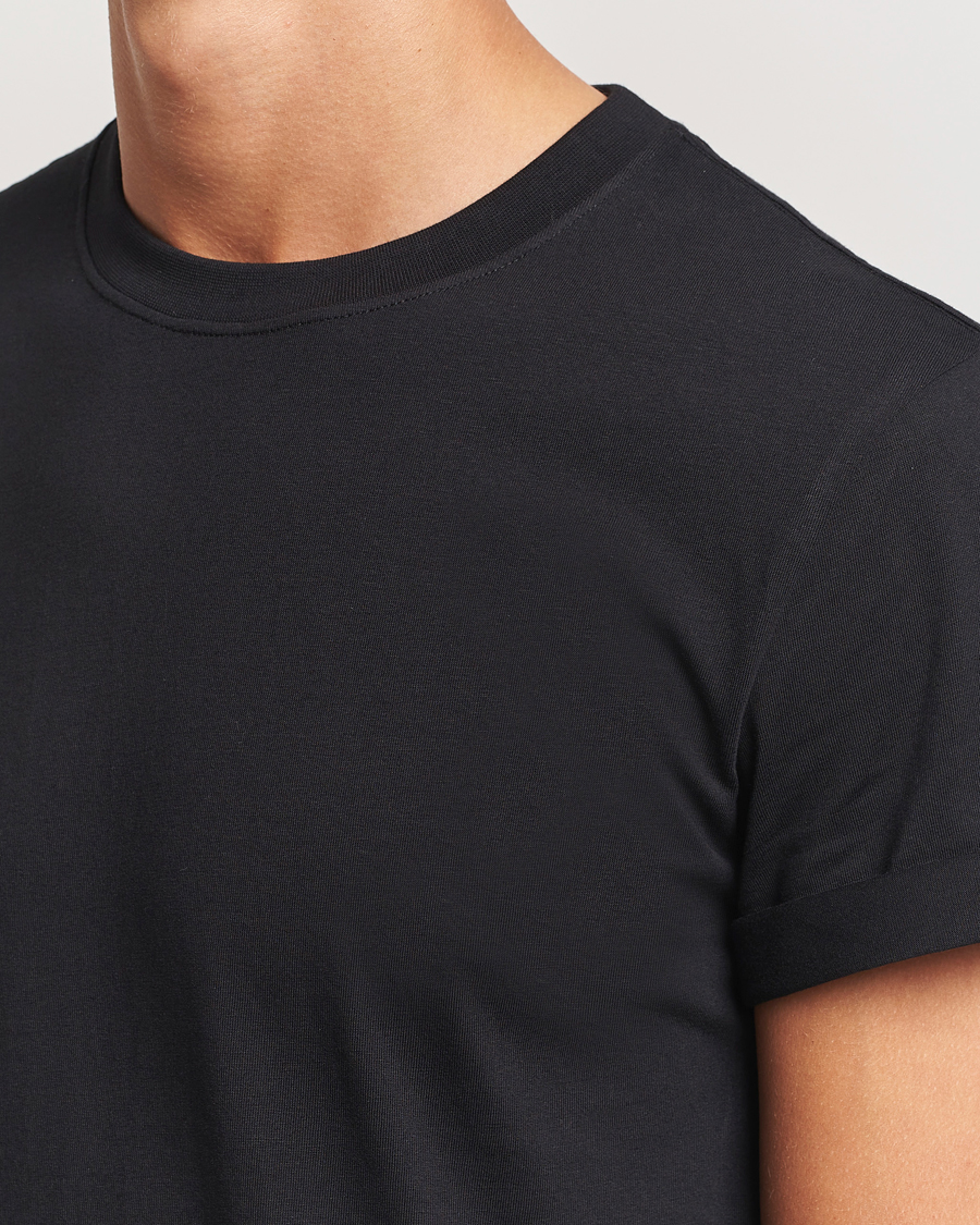 Herren | T-Shirts | Bread & Boxers | Roll-Up Crew Neck T-Shirt Black