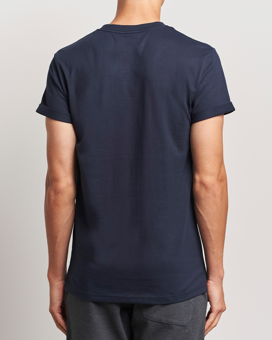 Herren | T-Shirts | Bread & Boxers | Roll-Up Crew Neck T-Shirt Dark Navy