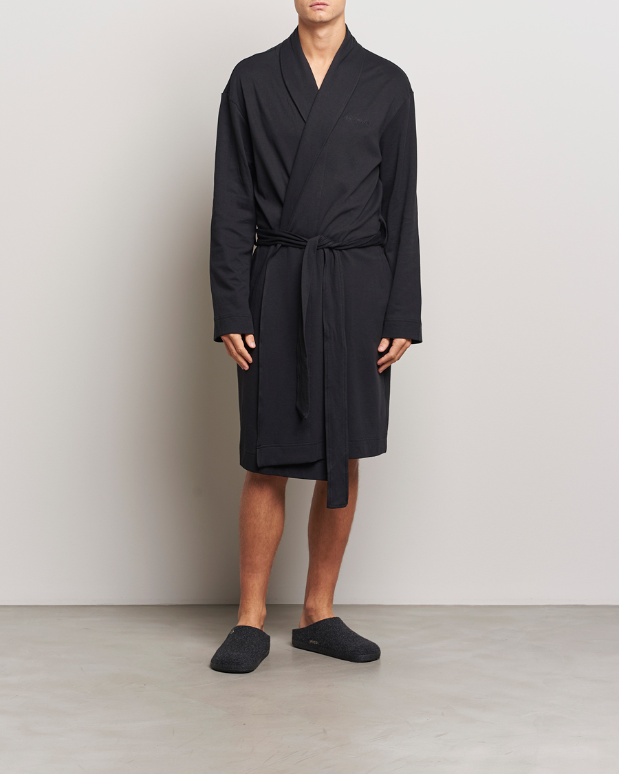 Herren | Schlafanzüge & Bademäntel | Calvin Klein | Cotton Robe Black