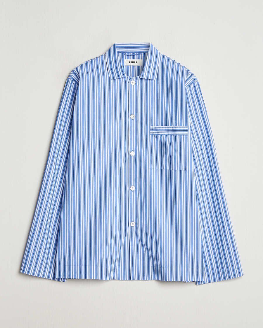Herren | Schlafanzüge & Bademäntel | Tekla | Poplin Pyjama Shirt Penny Stripes