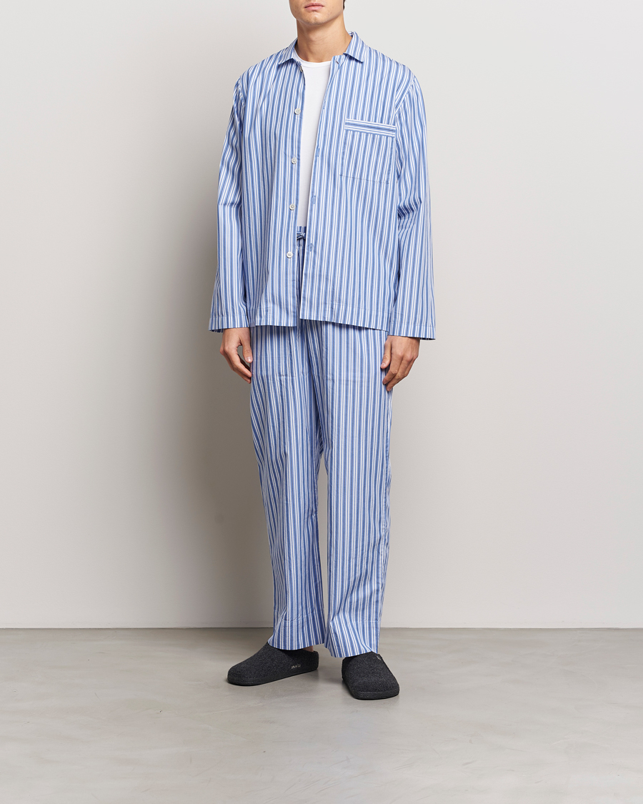 Herren | Schlafanzüge & Bademäntel | Tekla | Poplin Pyjama Shirt Penny Stripes