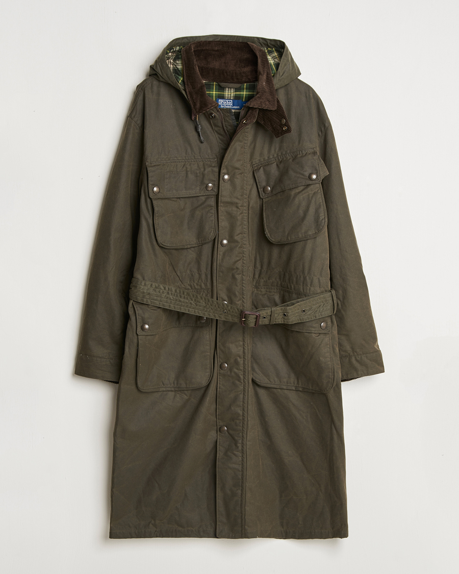 Herren | Jacken | Polo Ralph Lauren | Stewart Belted Coat Oil Cloth Green