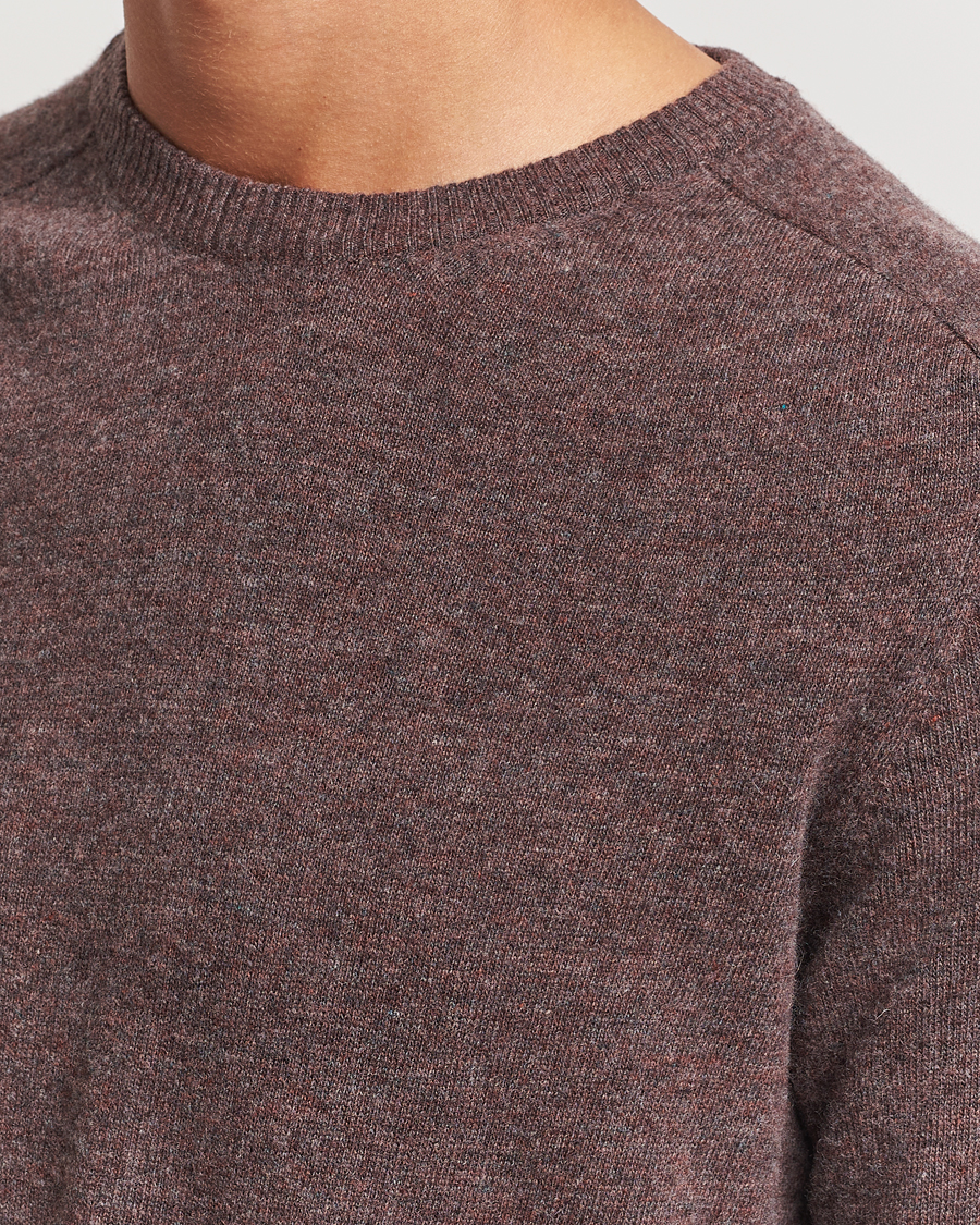 Herren | Pullover | KnowledgeCotton Apparel | Lambswool Roundneck Brown