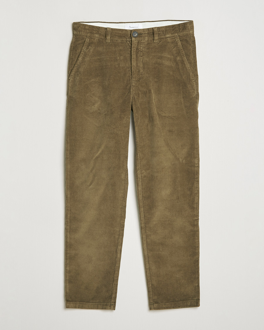 Herren | Hosen | KnowledgeCotton Apparel | Chuck Regular Cord Trousers Olive