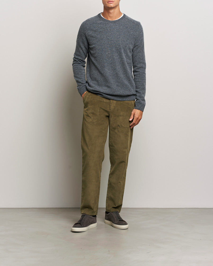 Herren | Hosen | KnowledgeCotton Apparel | Chuck Regular Cord Trousers Olive