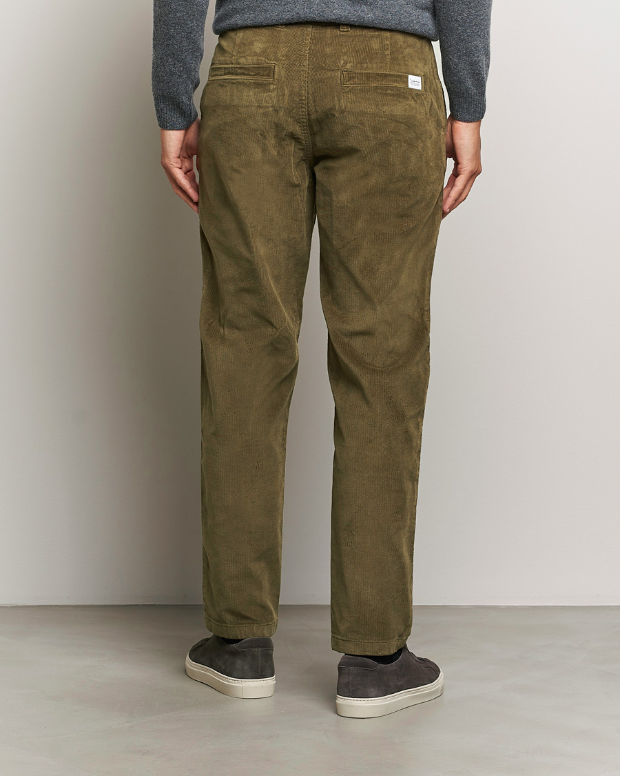 Herren | Hosen | KnowledgeCotton Apparel | Chuck Regular Cord Trousers Olive